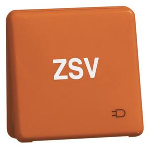 Steckdose SCHUKO orange ZSV Klappdeckel