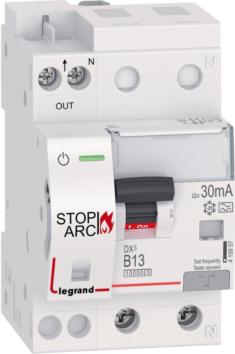 Brandschutzschalter mit FI/LS-Schalter Typ-A DX3 B13 10kA 13A 30mA 1P+N 230V