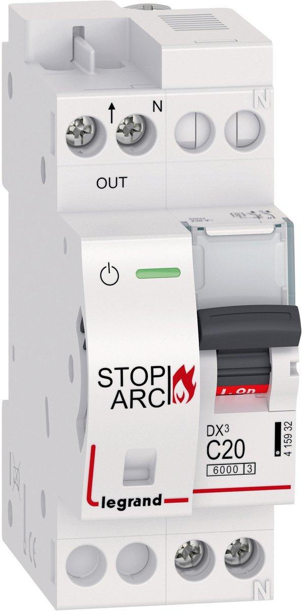 Brandschutzschalter mit LS-Schalter AFDD DX3 C20 6kA 1P+NR 20A