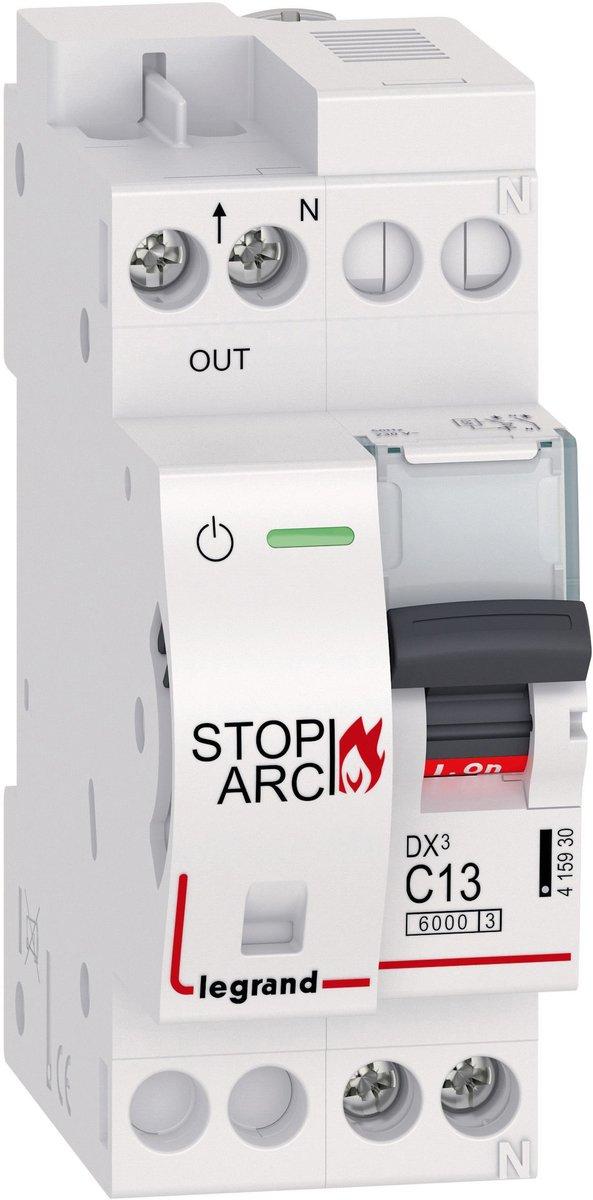 Brandschutzschalter mit LS-Schalter AFDD DX3 C13 6kA 1P+NR 13A