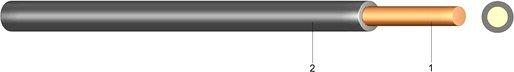 PVC Aderleitung Ye 1,5 grau 250 m Spule ohne Flansch