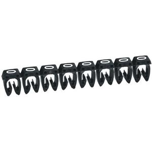Kennzeichnungssystem CAB 3 f. Leiterquerschnitt 0,5-1,5 mm² Ziffer: 0 schwarz