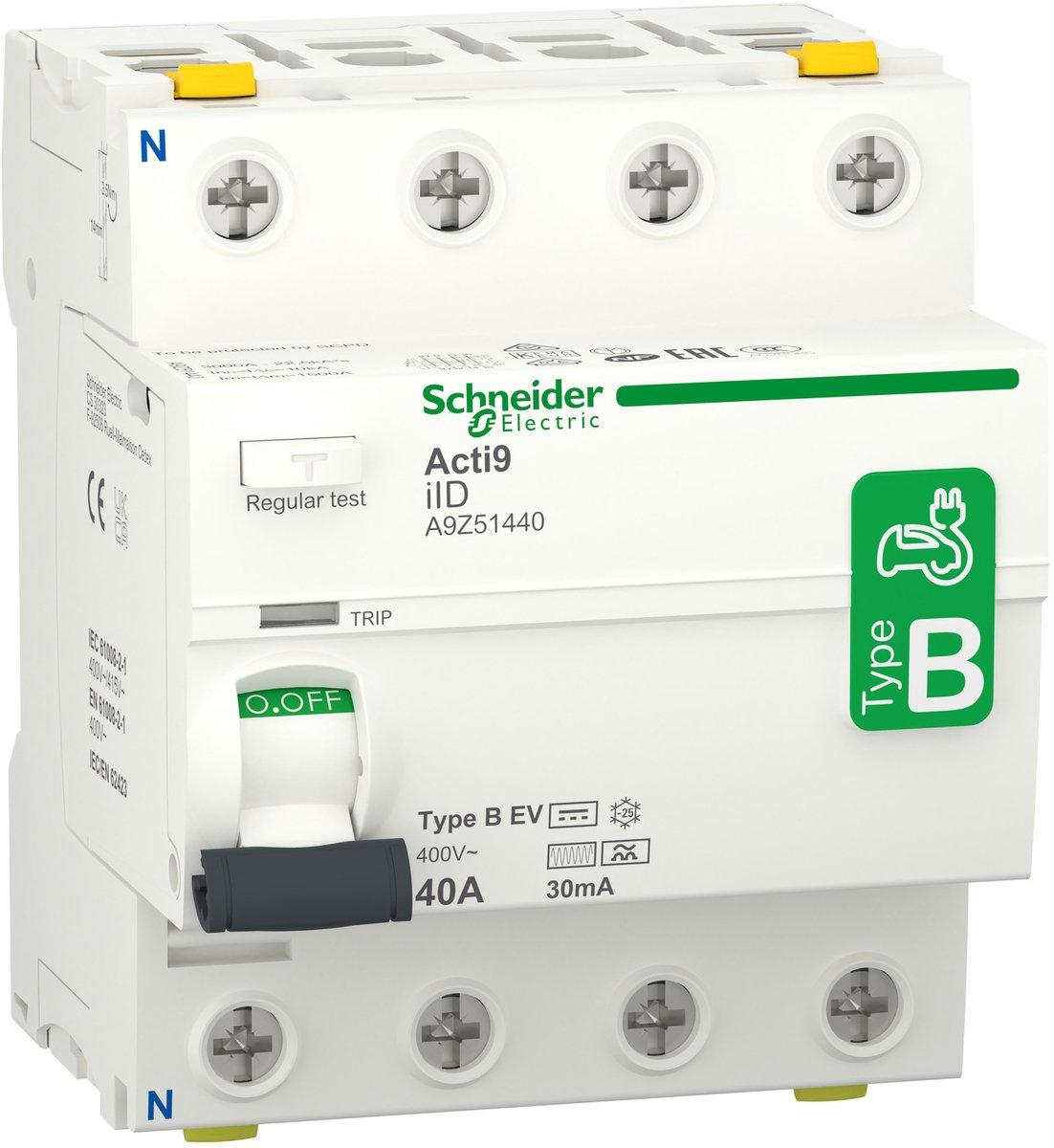 FI-Schutzschalter  40A 4-polig 30mA Typ B