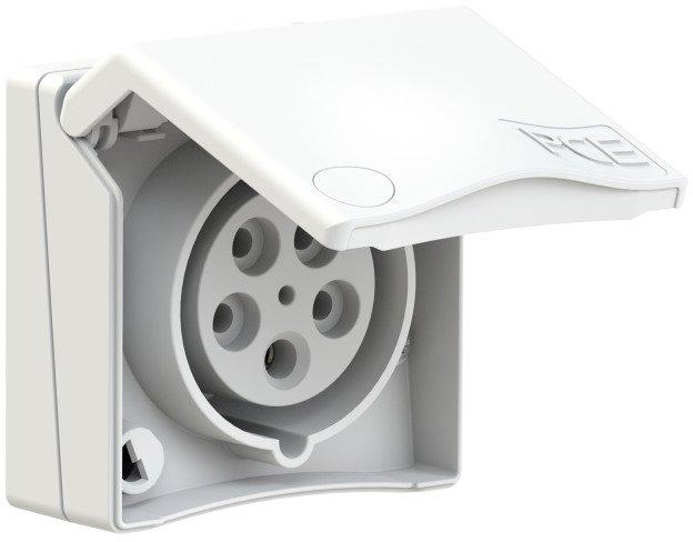 Design Anbausteckdose 16A 5p 6h IP44