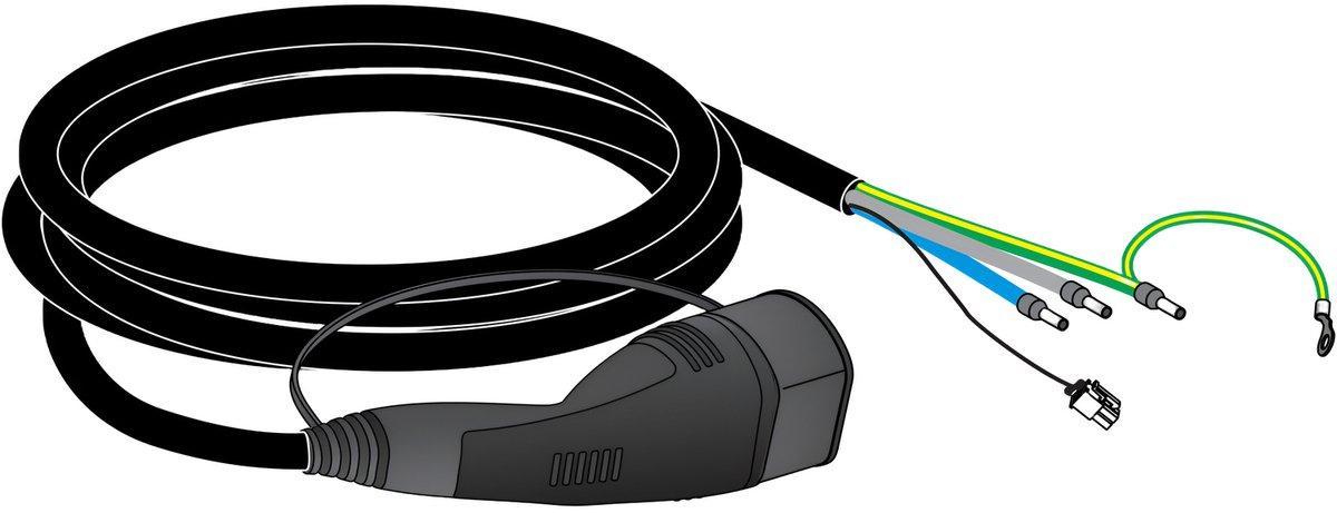 EVlink Ladekabel Typ 2 für Wallbox G3 mit 3,7 kW / 16 A - Länge = 4 m