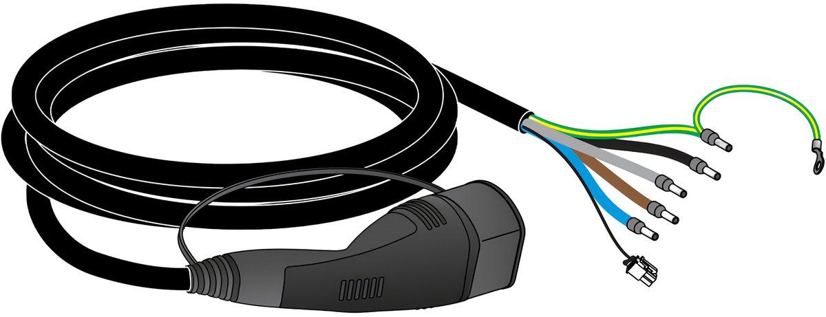 EVlink Ladekabel Typ 2 für Wallbox G3 mit 11 kW / 16 A - Länge = 4 m