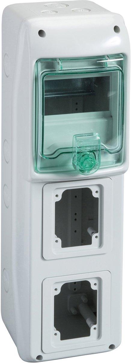 Kaedra-Gehäuse für Steckdosen 138x460mm 5 Module 2 Öffnungen