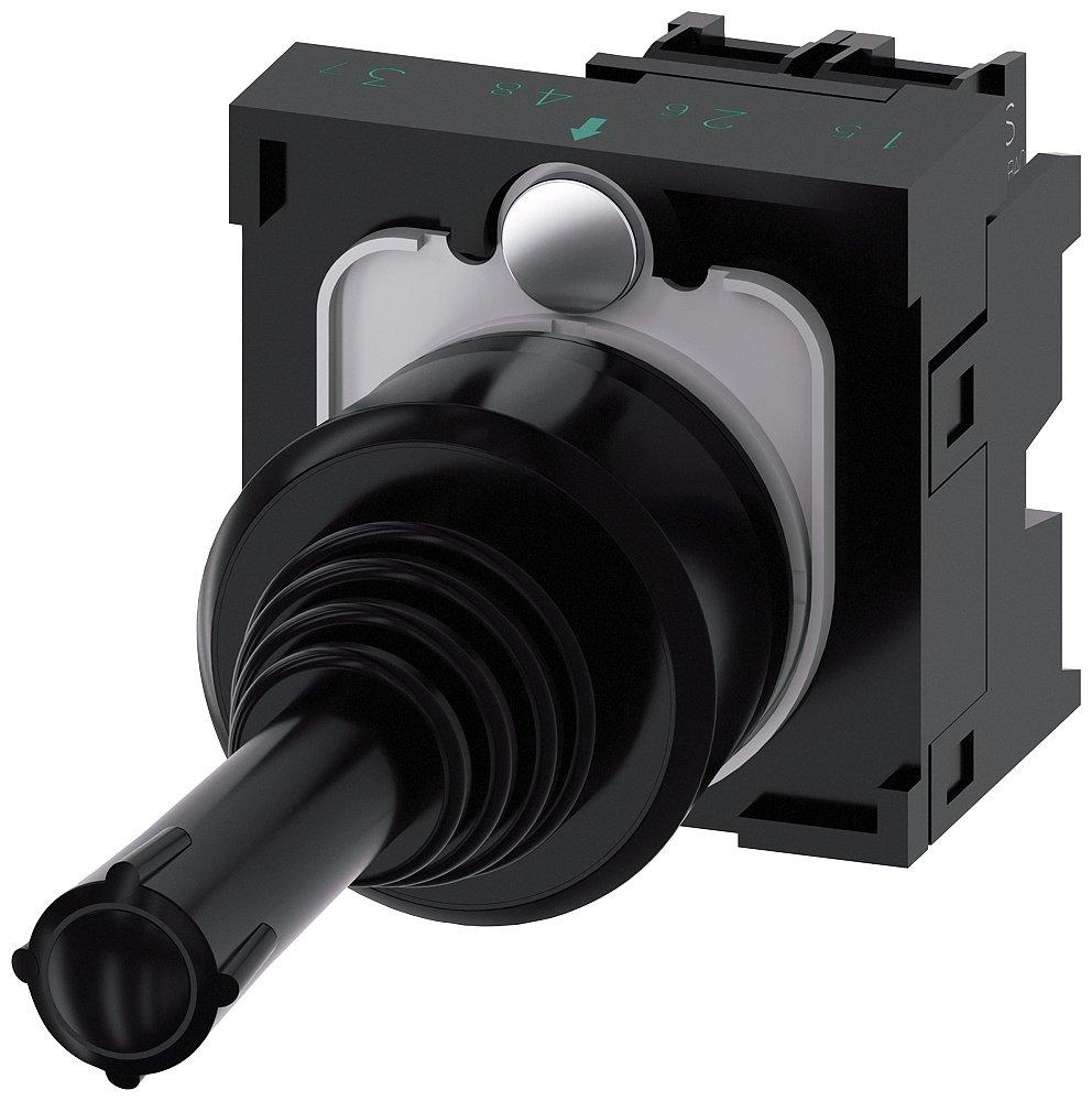 Koordinatenschalter 22 mm rund Kunststoff schwarz 2 Schaltstellungen verrastend