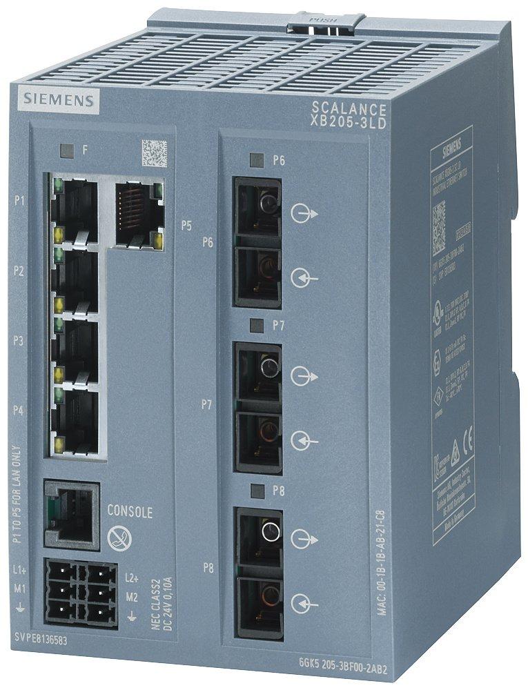 SCALANCE XB205-3LD managed Layer 2 IE Switch 5x 10/100 Mbit/s 3x MM FO SC-Port