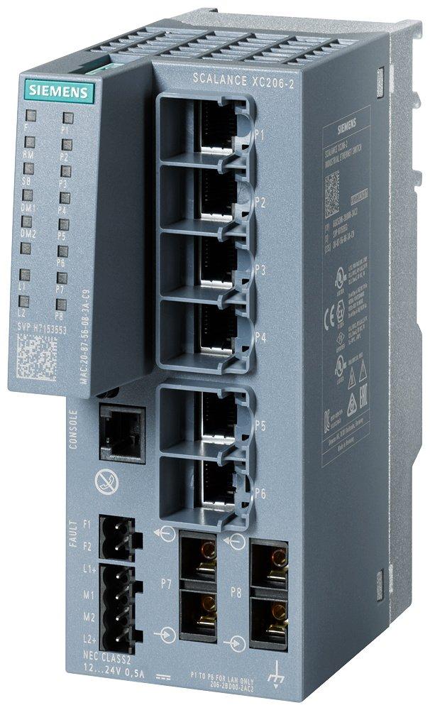 SCALANCE XC206-2 managed L2 IE Switch 6x 10/100 Mbit/s 2x 100 Mbit/s SC-Ports
