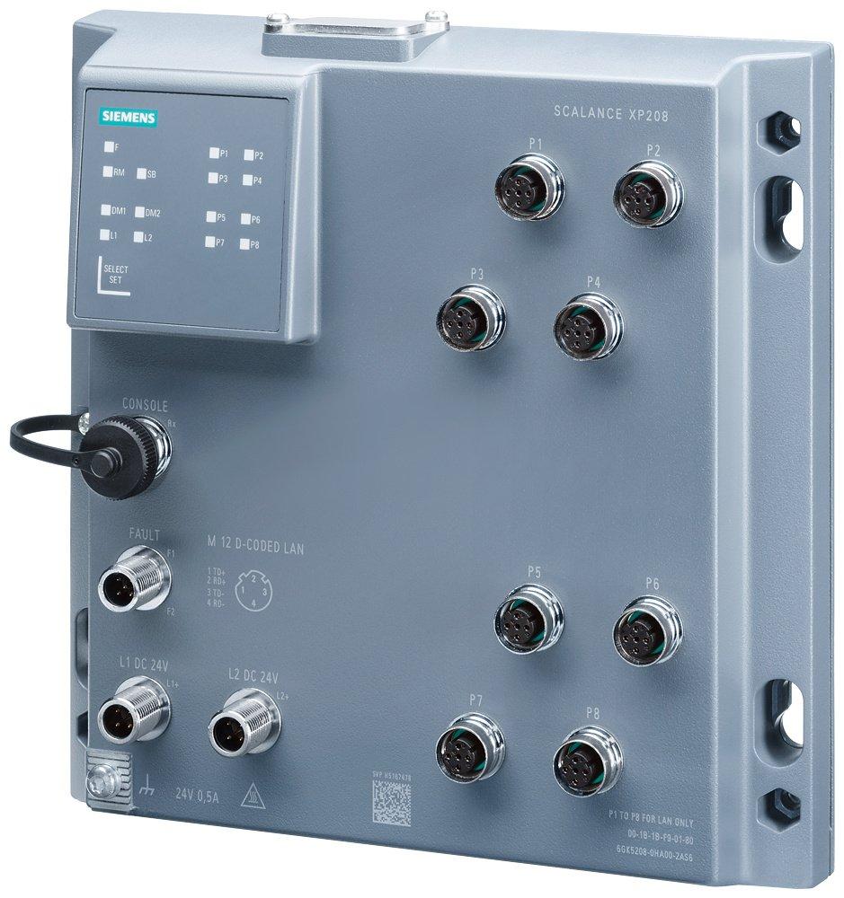 SCALANCE XP208 managed IE Switch 8x 10/100 Mbit/s M12 Ports IP65 LED-Diagnose