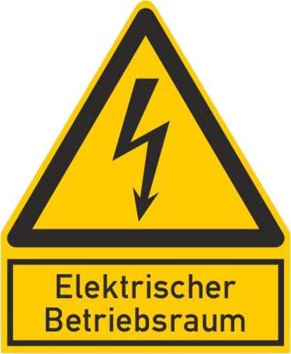 Warnzeichen für Elektrotechnik Kunststoffschild zur Kennzeichnung