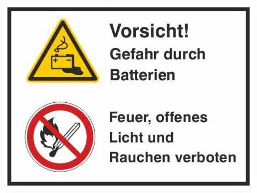 Kombischild ISO 7010 Kunststoffschild zur Kennzeichnung