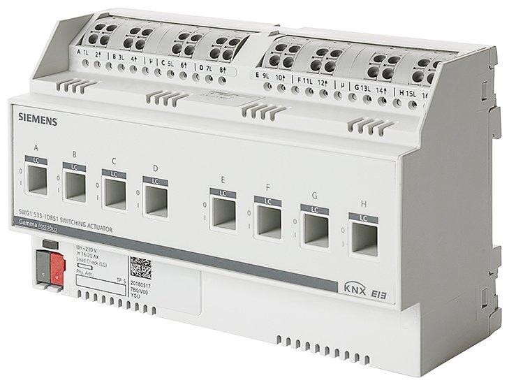 Schaltaktor 8x 230 V AC / 16 / 20AX C-Last mit Laststromüberwachung