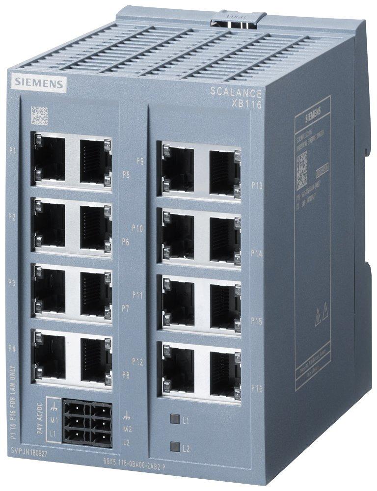 SCALANCE XB116 unmanaged IE Switch 16x 10/100 Mbit/s RJ45 Ports