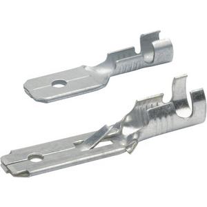 Flachstecker DIN 46343 Teil 3 mit Rastzunge zum Einrasten in Gehäuse