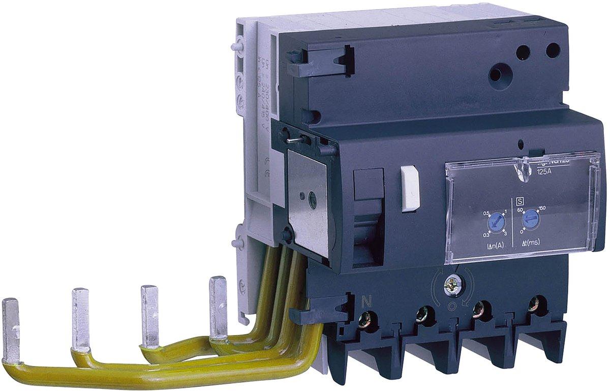 Fehlerstromschutzblock Klasse A einstellbar 4polig 125A