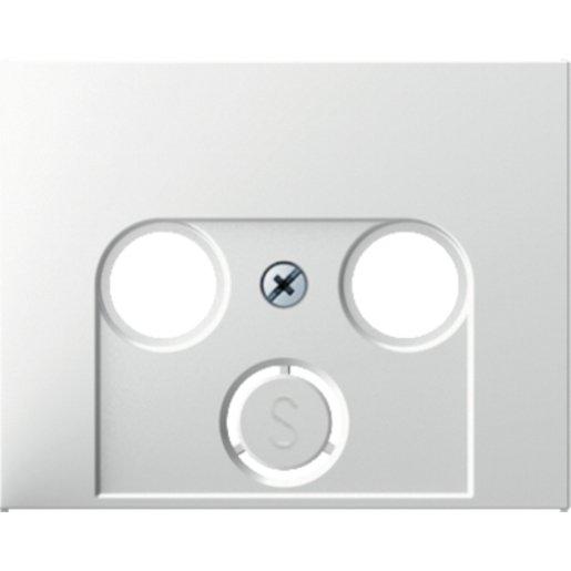 Zentralstück für Antennen-Steckdose 2- und 3Loch K.1 polarweiß