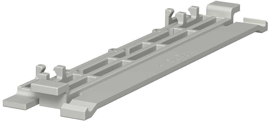 Oberteilklammer 170mm PVC steingrau RAL 7030