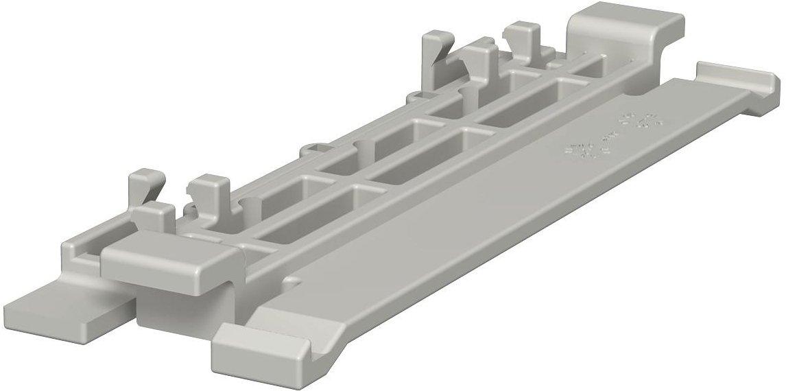 Oberteilklammer 130mm PVC steingrau RAL 7030