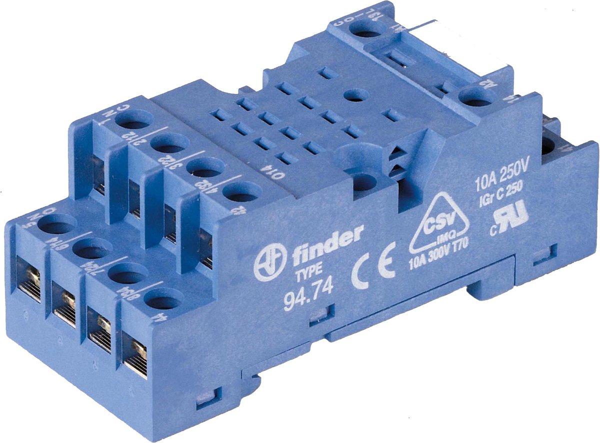 Fassung Schraubklemmen für Timer- Relaistyp 85.02 /04 blau Serie 94