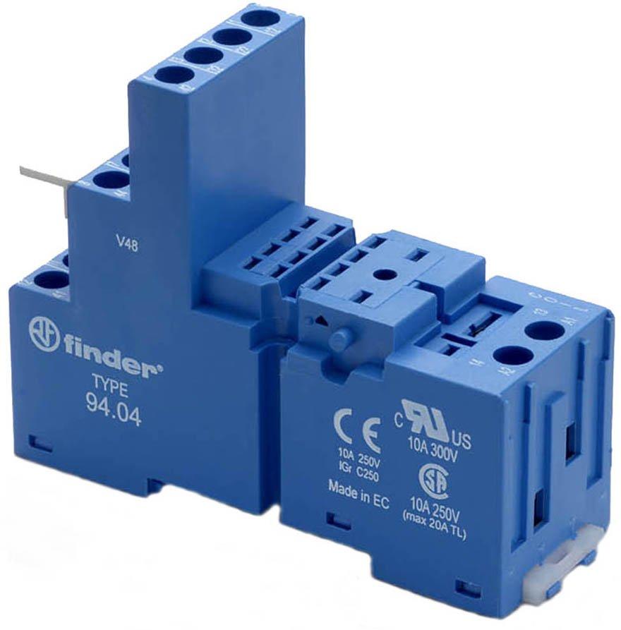 Relaisfassung Schraubklemmen für Timer- Relaistyp 85.04 blau Serie 94