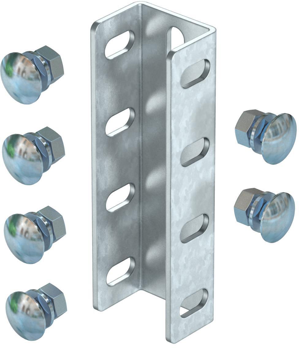 U-Stiel-Verbinder inklusive Flachrundschrauben 200x61 St FT