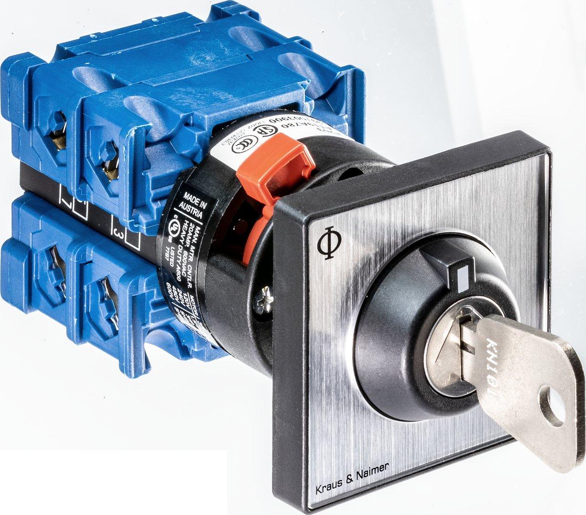 Ausschalter 1polig 60° Zentralbefest.,Schlüssel in 0+1 abziehbar