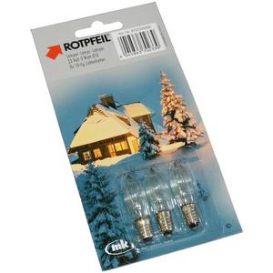 Blisterkarte mit 3 Toplampen E10 23V/3W klar/geriffelt