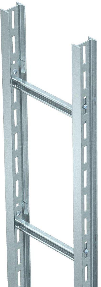 Steigeleiter Industrie mit C 40 Sprosse Stahl tauchfeuerverzinkt 400 x 6000 mm