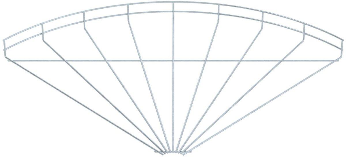 Gitterrinnenbogen 90° horizontal Stahl tauchfeuerverzinkt 55x600 mm