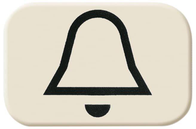 Tastersymbol mit Symbol Klingel weiß - Busch-Duro 2000&nbsp;SI