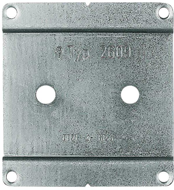 Montageplatte 1-fach messing - ocean