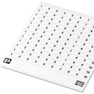 Klemmenmarkierung - SK 7,62/3,8 fortlaufende Zahlen 1-10