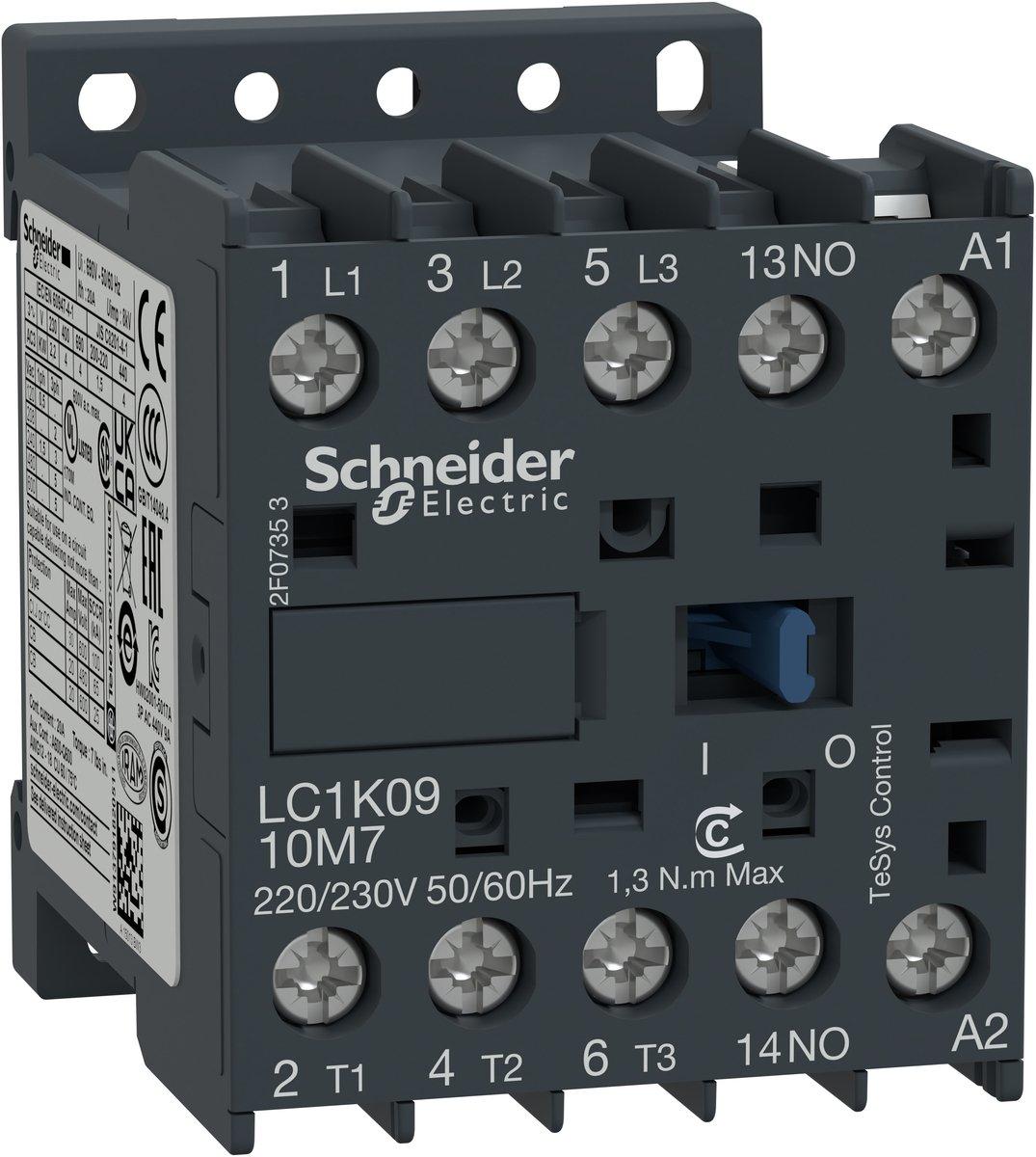 Leistungsschütz AC-schaltend 3P 220V 1S 9A 4 KW LC1-K0910M7