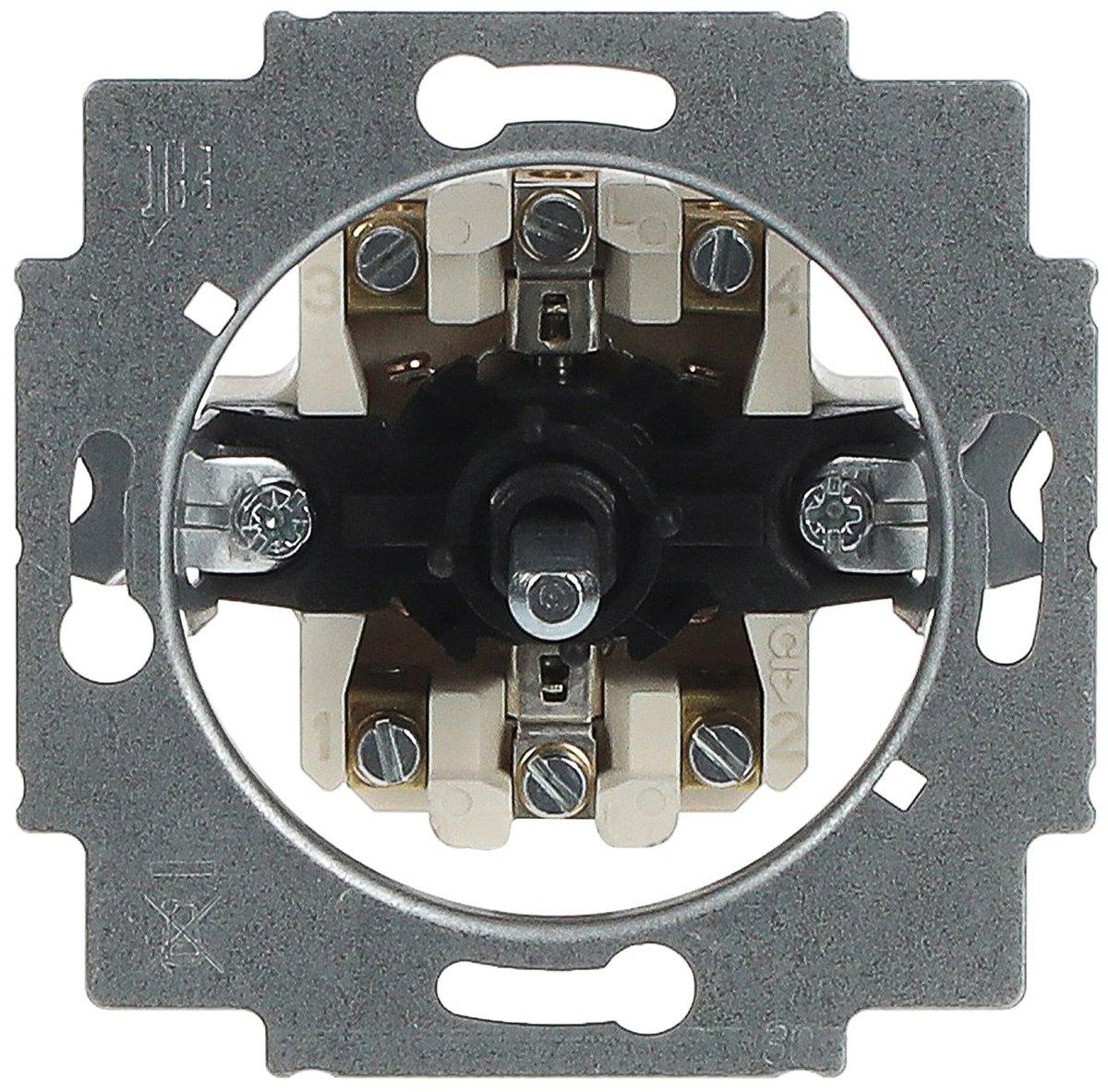 Jalousieschalter-Einsatz 2-poliger Schalter / Taster 10 A mit Drehgriff