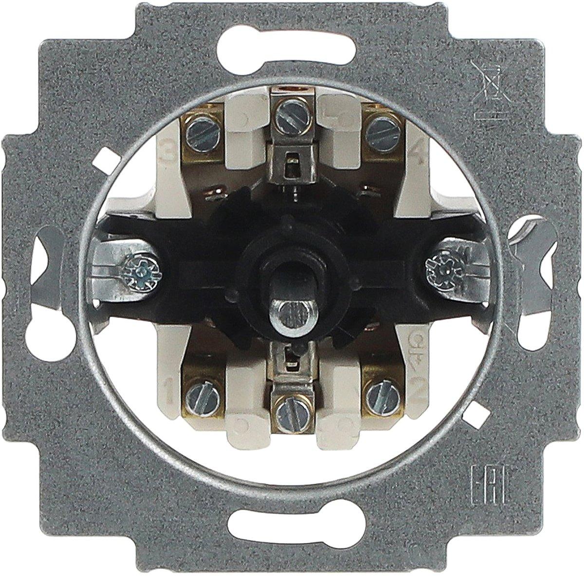 Jalousieschalter-Einsatz 2-poliger Taster 10 A mit Drehgriff