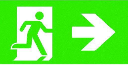 Piktogramm Rechts ISO 7010 Einseitig