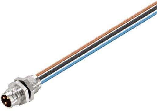 Rundsteckverbinder Einbau Stecker M8 Polzahl 3