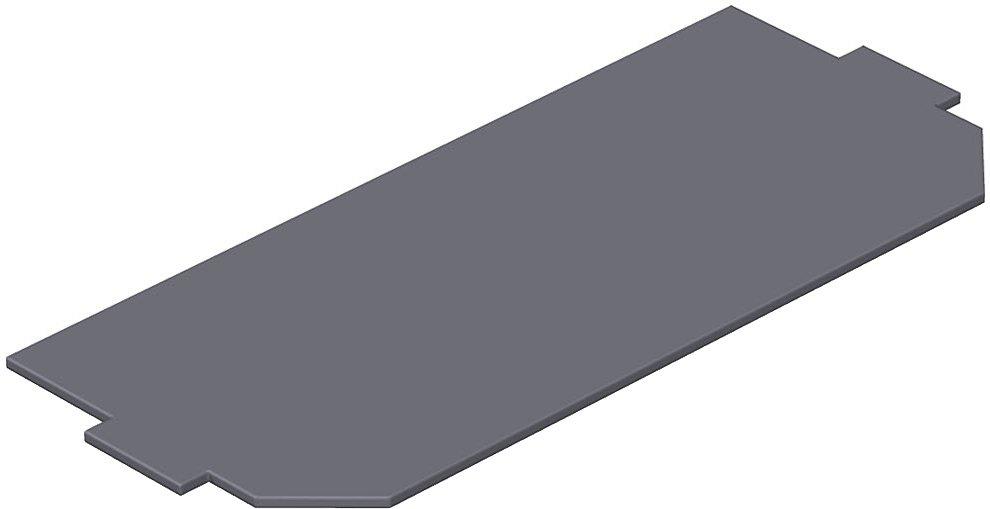 Leerplatzabdeckung 165x76mm PVC graphitschwarz 9011