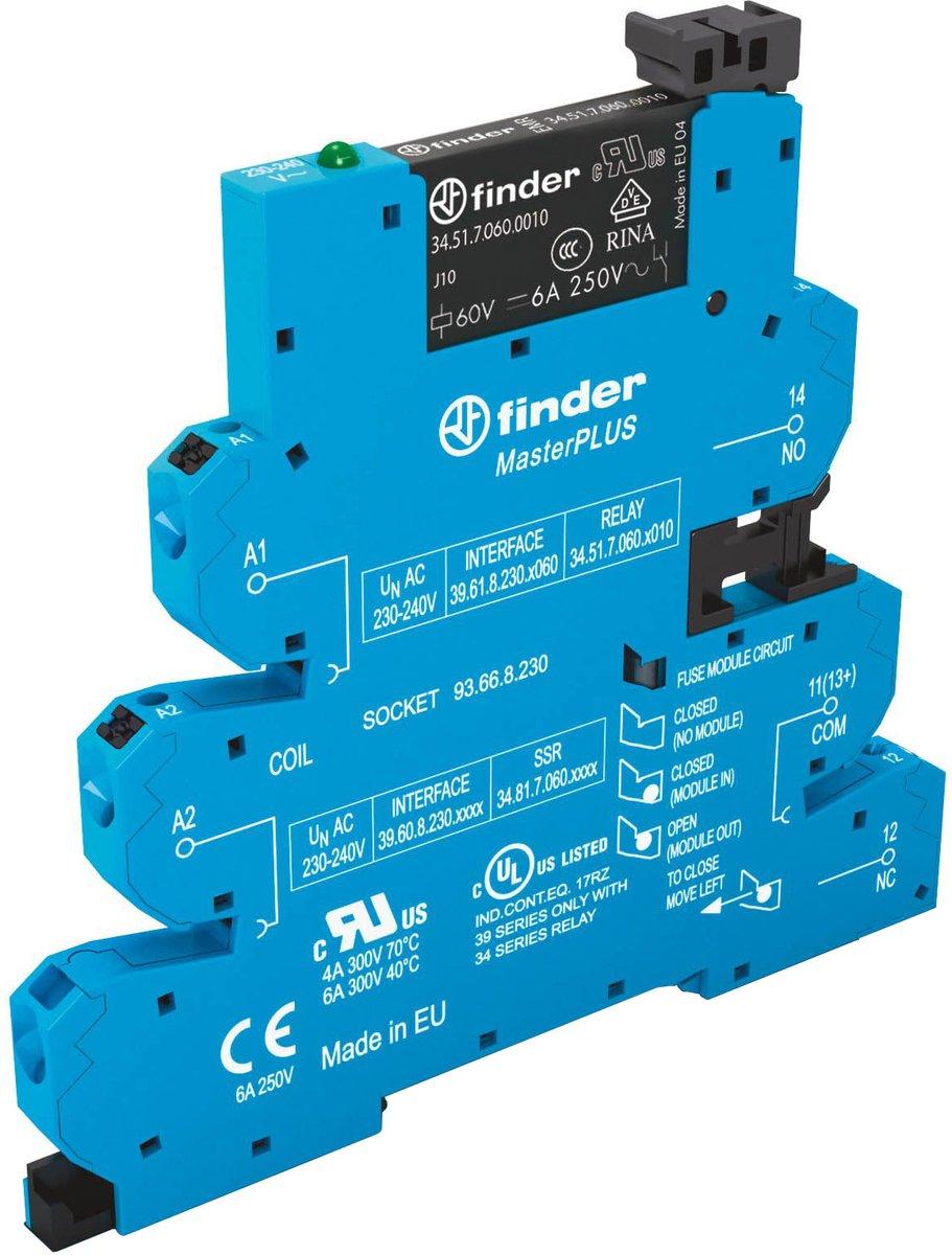 Koppelrelais MasterPLUS Push-In 1 We 6A Spule 230VAC