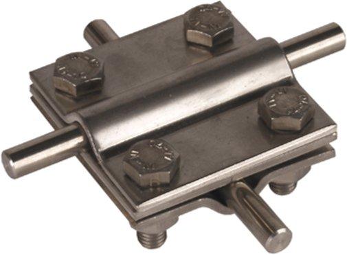 Kreuzstück NIRO V4A Rd./Rd. 8-10/8-10 mm Rd./Fl. 8-10/30 mm