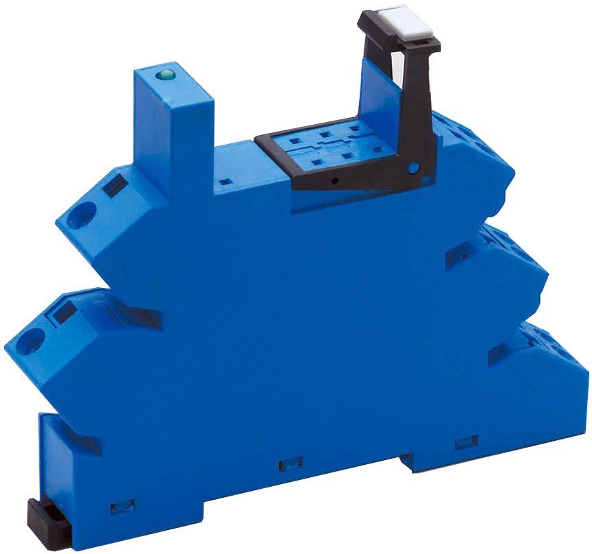 Fassung mit Zugfederklemmen für Relais 41.52 41.61 oder 41.81 für 6 - 24 V AC/DC