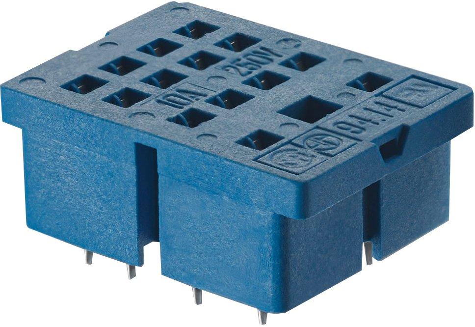 Fassung mit Printanschlüssen für Relais 55.32 oder 55.34