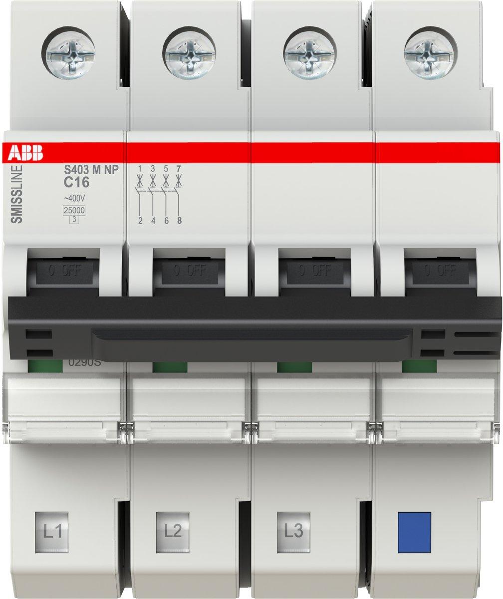 LS-Schutzschalter 4-polig 10kA C-Char 16A 4TE