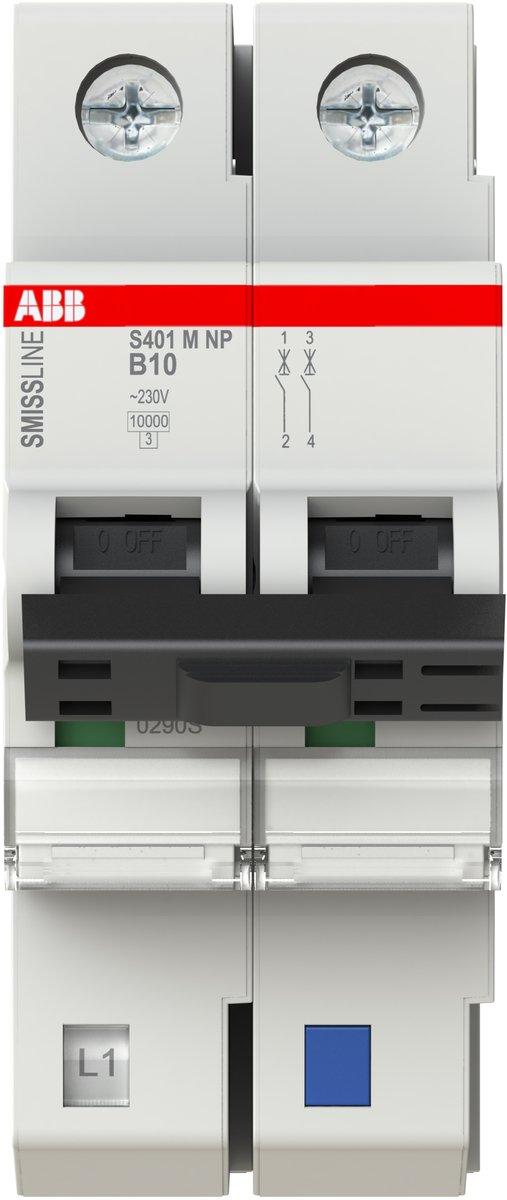 LS-Schutzschalter 2-polig 10kA B-Char 10A 2TE