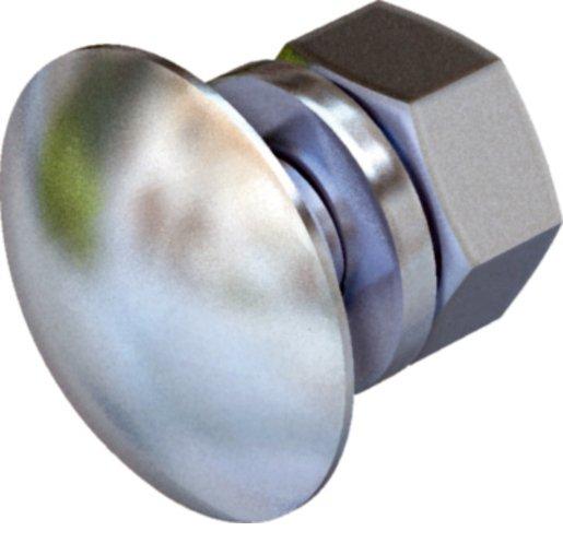 Flachrundschraube mit Scheibe und Mutter M10x25 St F