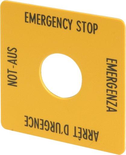 Not-Aus Schild viersprachig M22-XYK1