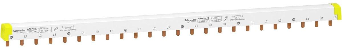 Phasenschiene Steg ablängbar 4p 24 TE 100A