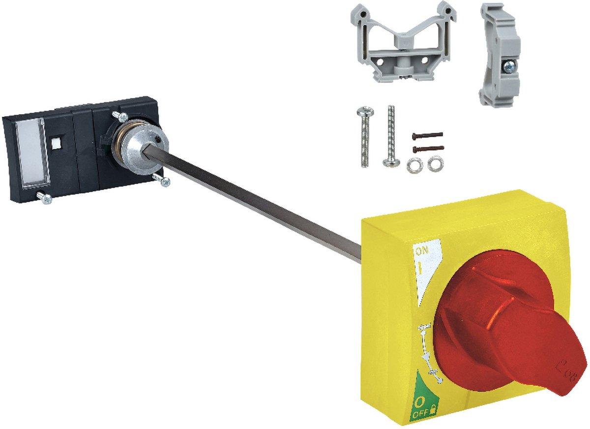 Drehgriff mit Türkupplung für NG125 3p/4p Griff rot Hintergrund gelb